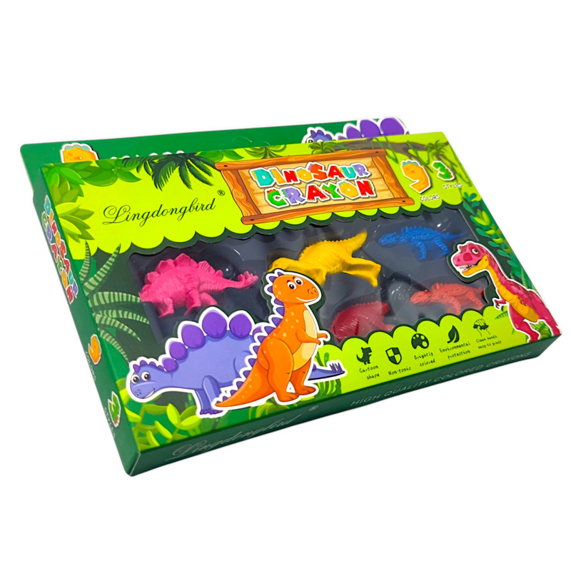 پاستل روغنی مدل جادویی سنگی طرح دایناسور کد 2921 بسته 9 عددی