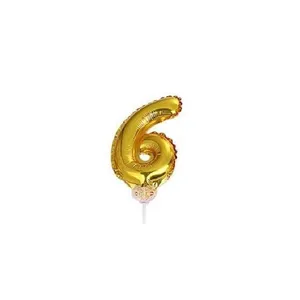 بادکنک فویلی مدل عدد روی کیک شماره 6 کد NH-1