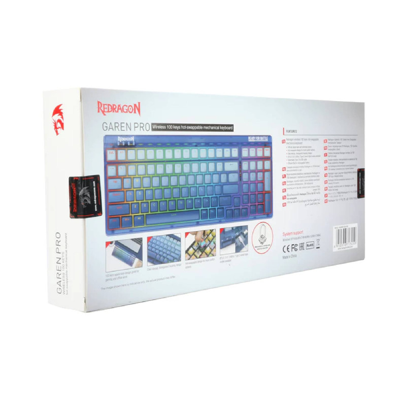 کیبورد مخصوص بازی ردراگون مدل K656 WB RGB PRO
