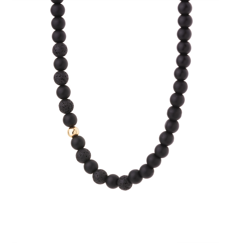 گردنبند طلا 18 عیار مردانه گالری شیدا مجد مدل گوی و اونیکس