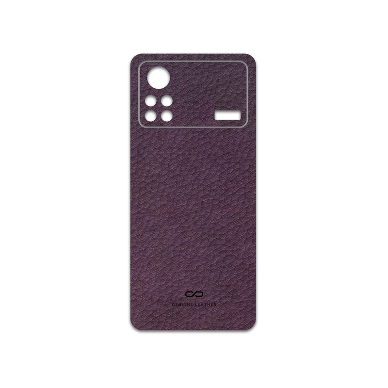 برچسب پوششی ماهوت مدل Purple-Leather مناسب برای گوشی موبایل شیائومی Poco X4 Pro 5G