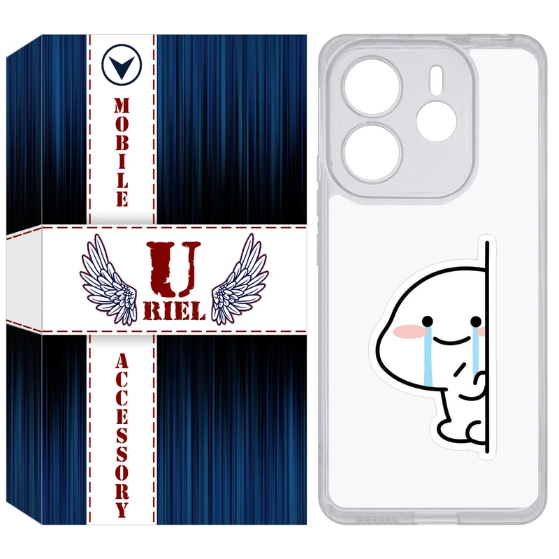 کاور یوریل مدل Clear کد 91 طرح اشک مناسب برای گوشی موبایل شیائومی Redmi Note 14 4G
