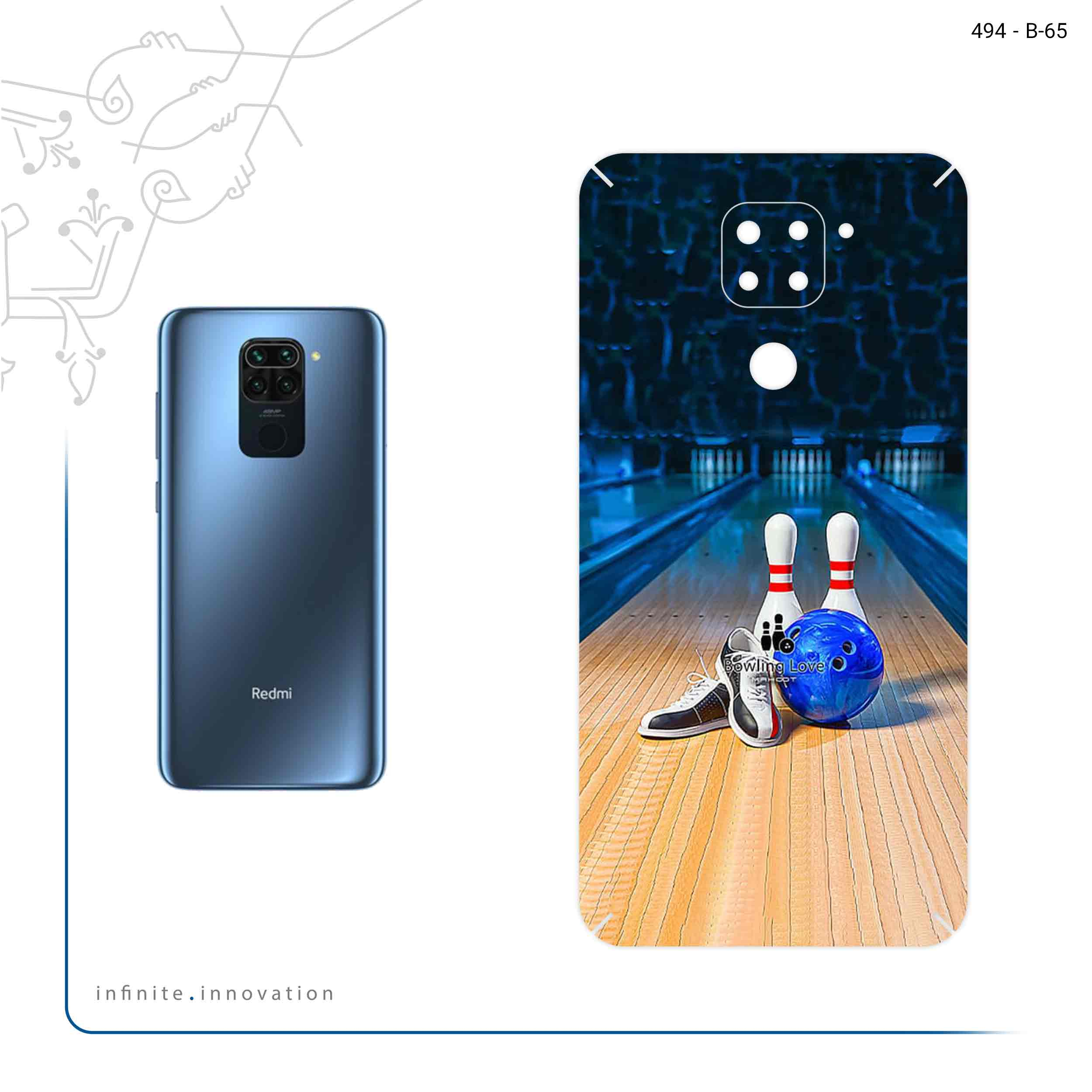 برچسب پوششی ماهوت مدل Bowling مناسب برای گوشی موبایل شیائومی Redmi 10X