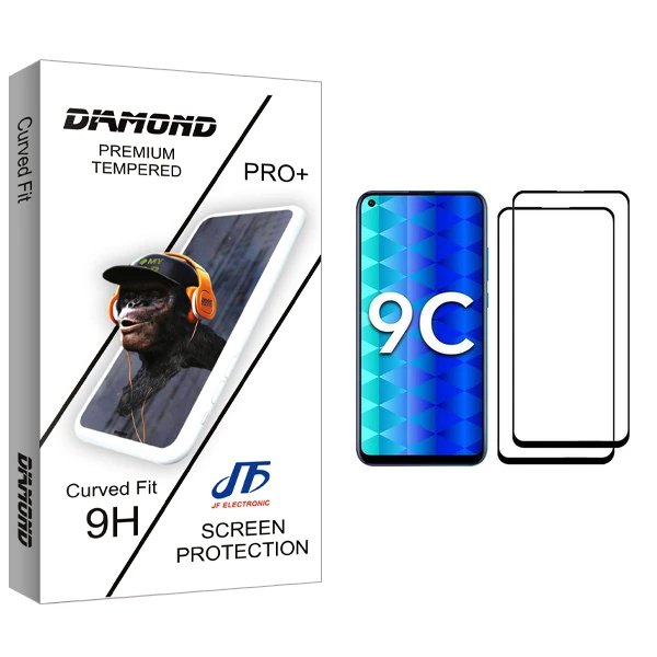 محافظ صفحه نمایش جی اف مدل Diamond glass مناسب برای گوشی موبایل آنر 9C بسته دو عددی