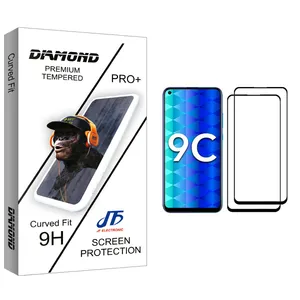 JF Diamond glass Screen Protector For  Honor 9C Pack Of 2