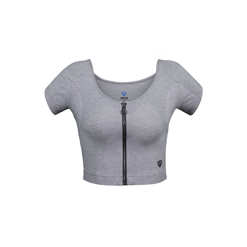 نیم تنه ورزشی زنانه تاپیک مدل زیپ دار ضدتعریق