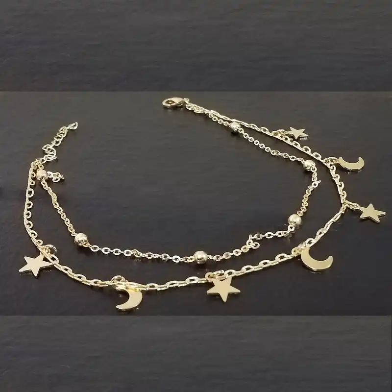 پابند زنانه مدل ماه و ستاره