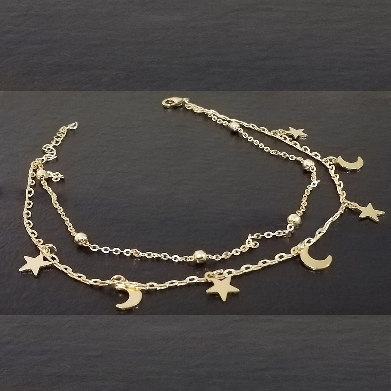 پابند زنانه مدل ماه و ستاره