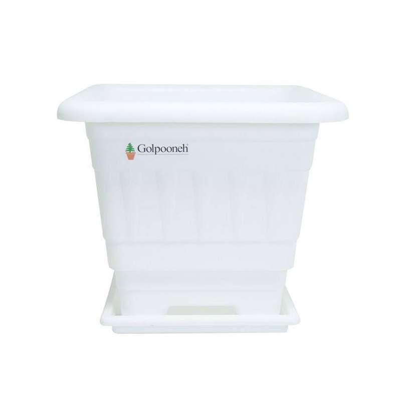 گلدان گلپونه مدل پلاستیکی مربع کد 117