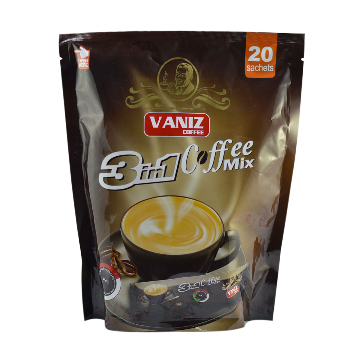 قهوه فوری مخلوط 3x1 ونیز بسته 20 عددی