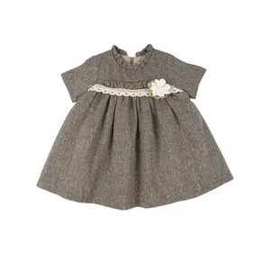 پیراهن آستین بلند یقه گرد دخترانه فیورلا مدل گل پاییزی 25504-35501