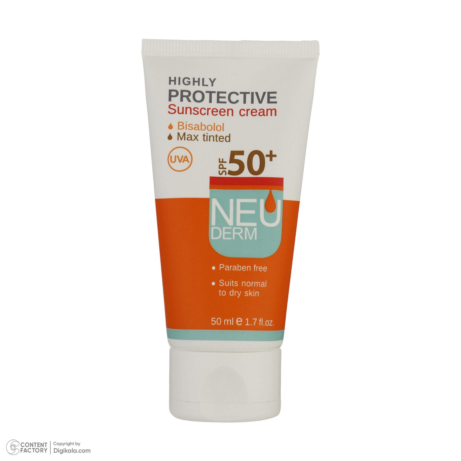 کرم ضد آفتاب رنگی نئودرم +SPF50 مدل Highly Protective مناسب پوست های انواع پوست حجم 50 میلی لیتر -  - 2