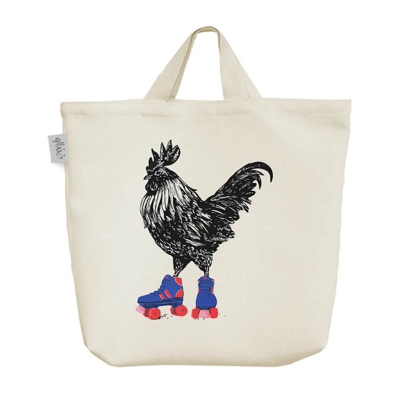 ساک خرید خندالو مدل خروس اسکیت سوار کد 8853