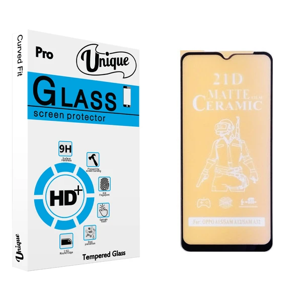 محافظ صفحه نمایش سرامیکی يونيک مدل +Clear مناسب برای گوشی موبایل سامسونگ Galaxy A12