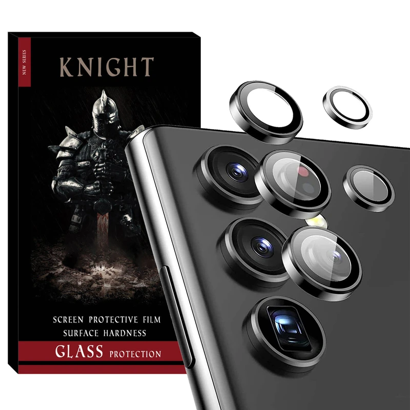 محافظ لنز دوربین نایت مدل Ring Metal مناسب برای گوشی موبایل سامسونگ Galaxy S23 Ultra