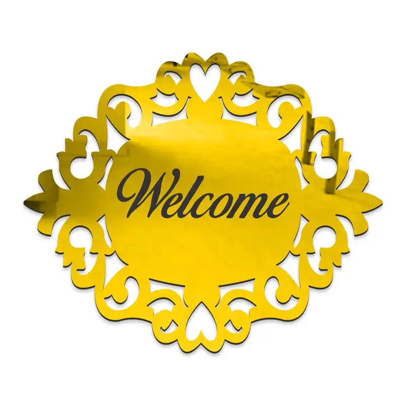 آینه پلکسی گلس دکوماتوس طرح Welcome مدل IND104