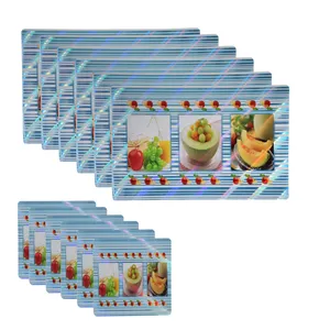 زیربشقابی طرح میوه مدل m-03 مجموعه 6 عددی به همراه زیر لیوانی
