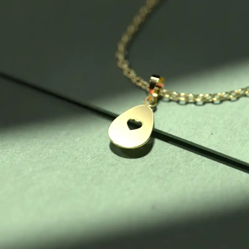 گردنبند طلا 18 عیار زنانه مدوپد مدل  طرح قلب کد FF1102