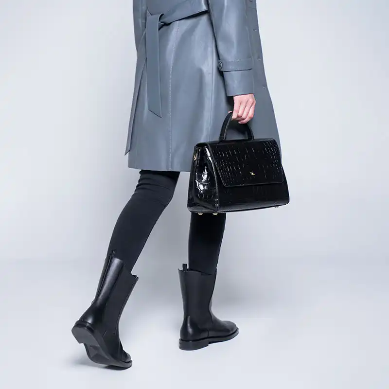 بوت زنانه چرم مشهد مدل j2582