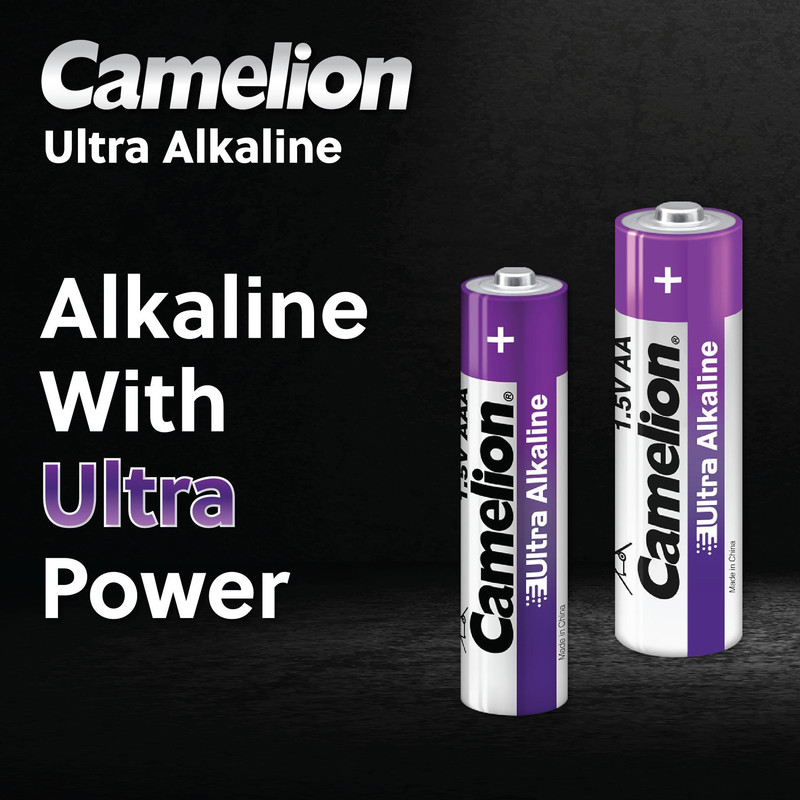 باتری نیم قلمی کملیون مدل  Ultra Alkaline بسته چهار عددی