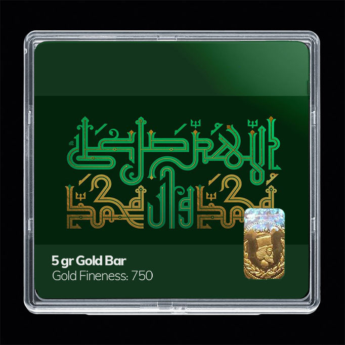 شمش طلا 18 عیار مدوپد مدل مذهبی کد SG11148