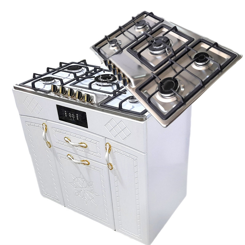 اجاق گاز 5 شعله هاکان مدل اجاق گاز چهار درب صفحه استیل اپکسی کوهان دار