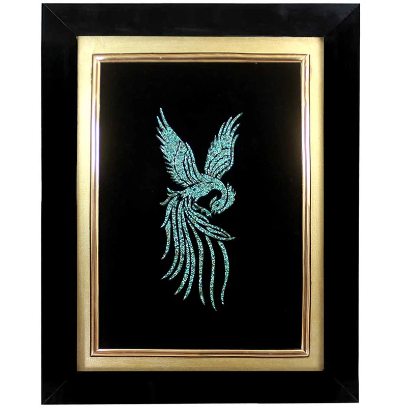 تابلو فیروزه کوبی طرح سیمرغ کد 35*45