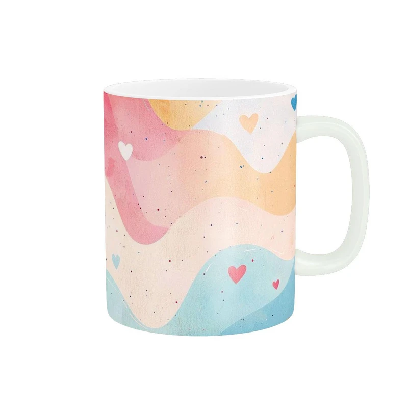 ماگ پاد آفرین مدل نقاشی قلب ها کد 80