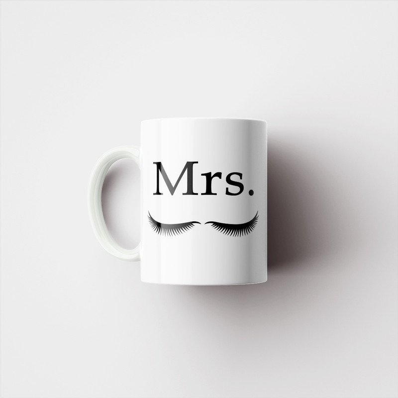 ماگ ناریکو طرح فانتزی مدل ست عاشقانه Mr  Mrs کد 02 مجموعه دو عددی