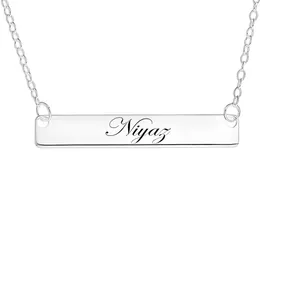 گردنبند نقره زنانه لیردا مدل اسم mst niyaz