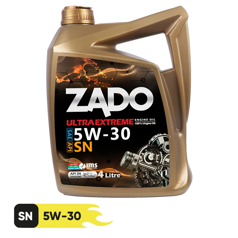 روغن موتور خودرو زادو مدل ULTRA EXTREME کد SAE 5W30-SN حجم 4 لیتر