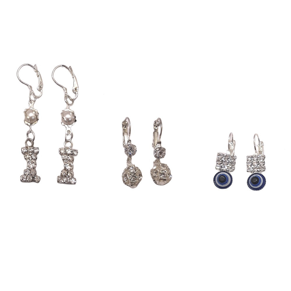 گوشواره دخترانه مدل FBV مجموعه سه عددی