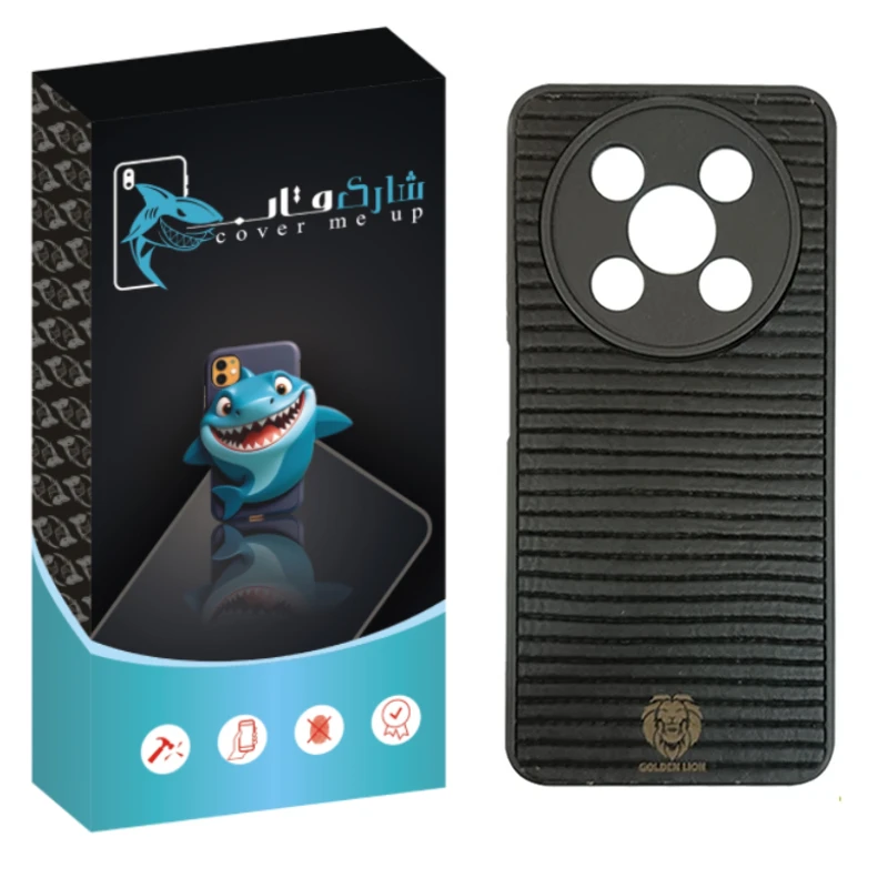 کاور شارک قاب طرح چرم مناسب برای گوشی موبایل وکال V2 / V2 Lite