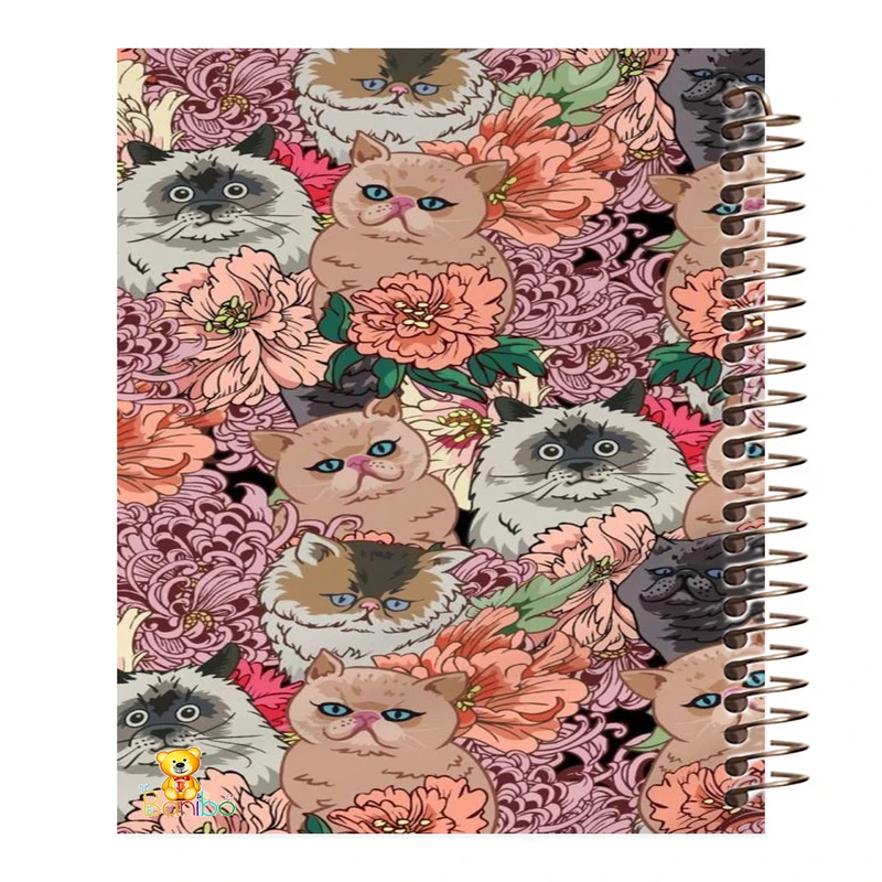 دفتر مشق 100 برگ بانیبو طرح گل کد 328