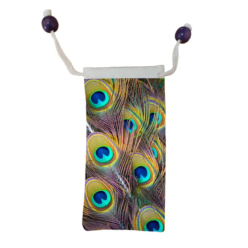 کاور عینک اطلس آبی طرح پر طاووس مدل KE1112