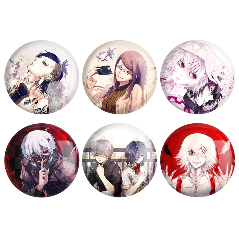 مگنت خندالو طرح انیمه توکیو غول مدل Tokyo Ghoul کد 491B مجموعه 6 عددی