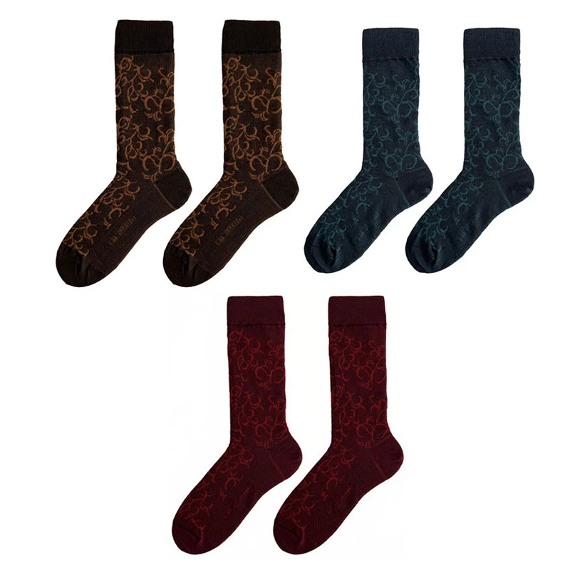 جوراب مردانه ال سون مدل ژاکارد پیچک کد PH970 مجموعه 3 عددی