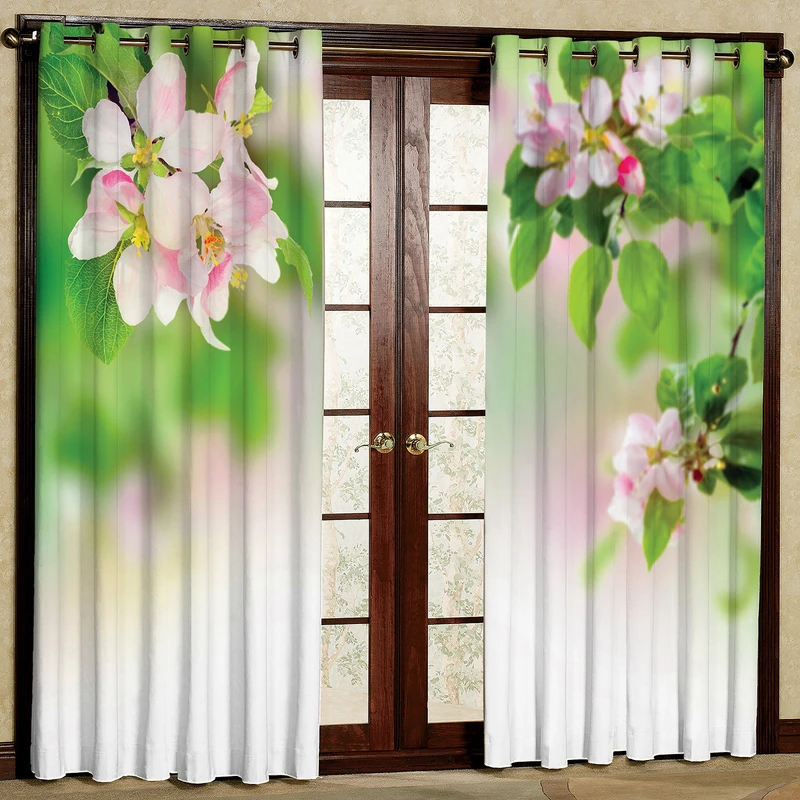 پرده مدل گل دار مخمل پانچی کد 438 سایز 140x280 سانتی متر