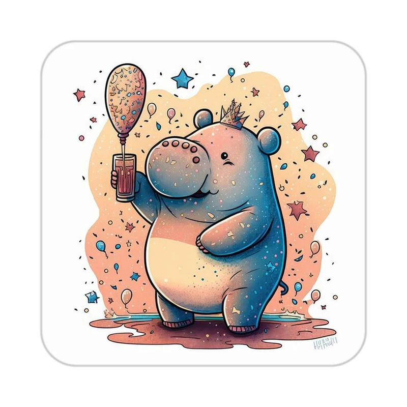 زیر لیوانی کاکتی طرح حیوانات کارتونی مدل mp27822