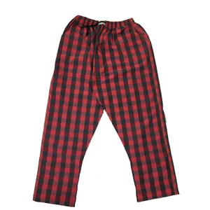 شلوار مردانه مدل چهار خانه رنگ قرمز