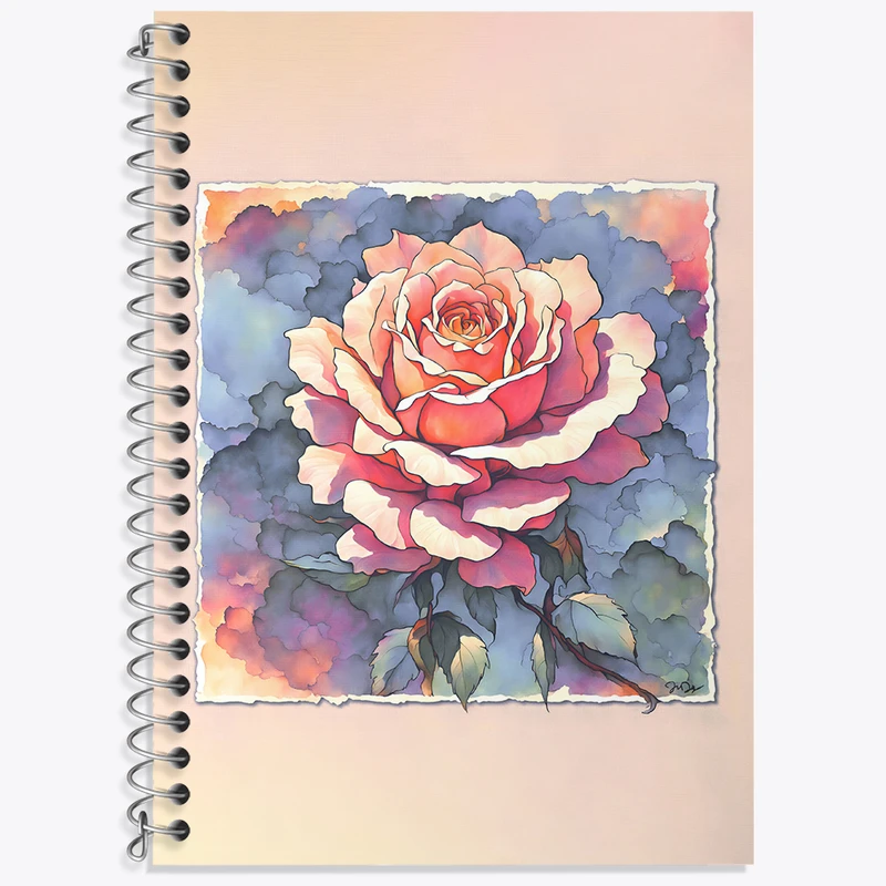 دفتر لغت 50 برگ خندالو طرح گل رز کد N3566