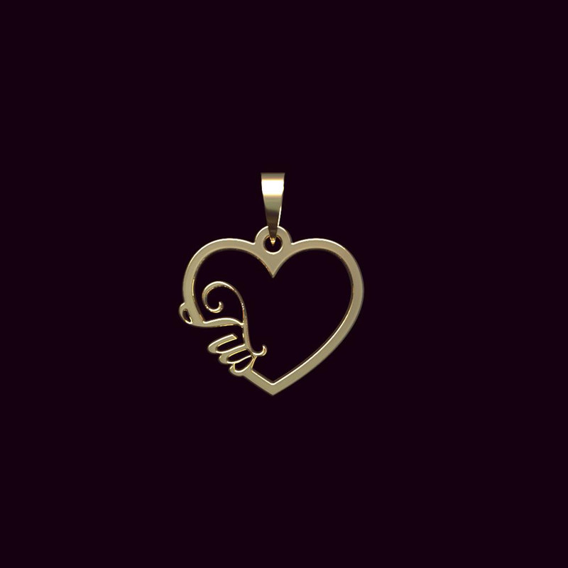 آویز گردنبند طلا 18 عیار زنانه مدوپد مدل اسم طوس tus کد PB1-10013