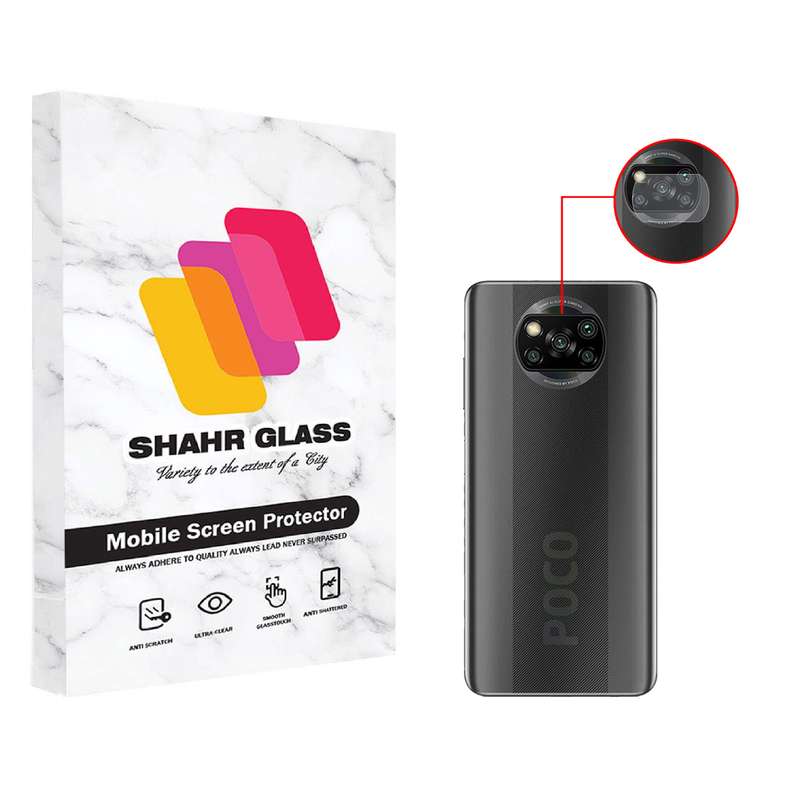  محافظ لنز دوربین شهر گلس مدل UTF مناسب برای گوشی موبایل شیائومی Poco X3 NFC