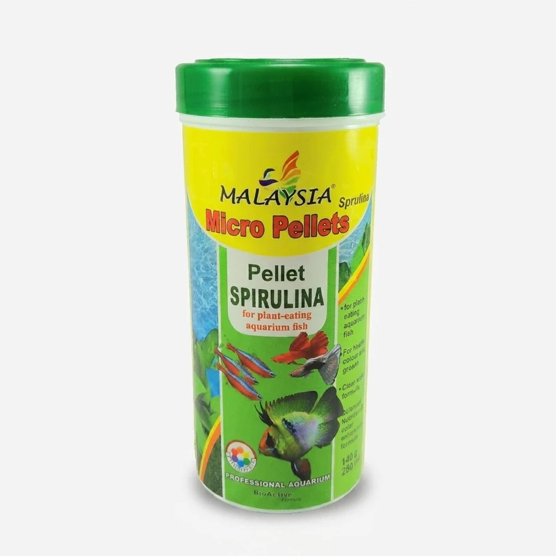 غذای ماهی مالزی مدل Micro Pellet Spirulina وزن 140 گرم
