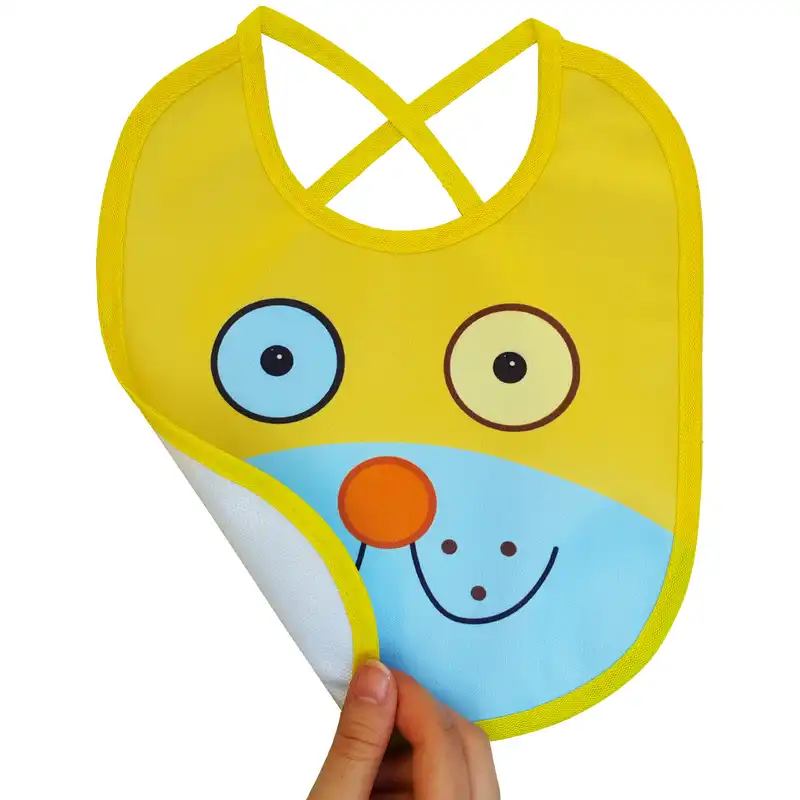 پیش بند نوزادی مدل بند دار زرافه و هاپو بسته 2 عددی