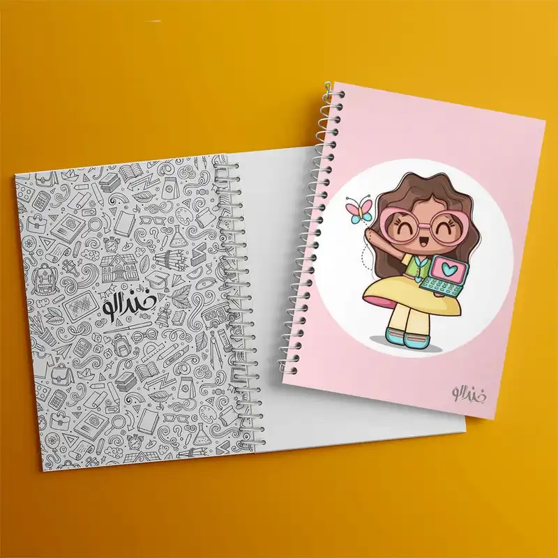 دفتر مشق 50 برگ خندالو مدل دخترانه فانتزی کد 25735