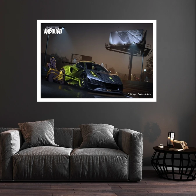 تابلو بکلیت طرح بازی Need for Speed مدل قاب شاسی W-s8860