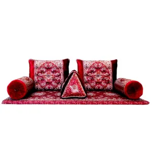 ست 6 تکه پشتی ترمه مدل خوانسالار طرح سنتی کد 12600