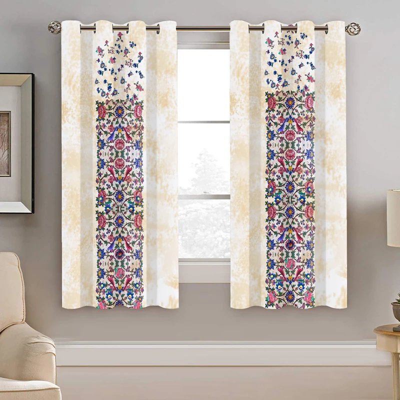 پرده نیروانا طرح سنتی مدل مخمل کد 9002 سایز 140×200 سانتی متر