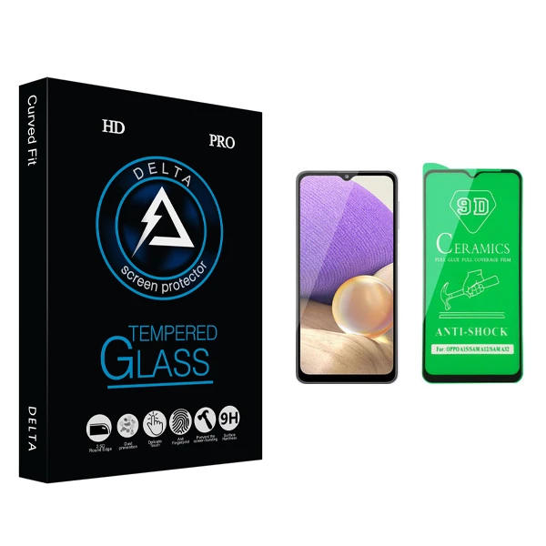 محافظ صفحه نمایش سرامیکی دلتا مدل Fit مناسب برای گوشی موبایل سامسونگ Galaxy A32